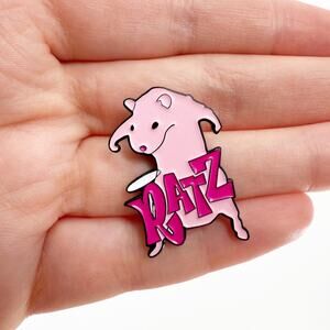 Ratz Enamel Pin, Rat Enamel Pin Badge, Quirky Brooch Unique